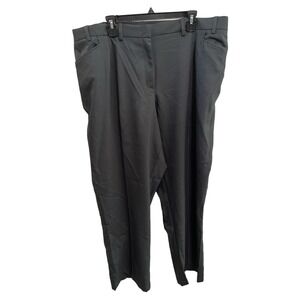 Oobe Women's Size 18/35 Gray Dress Slacks Work Wear Elastic Waist